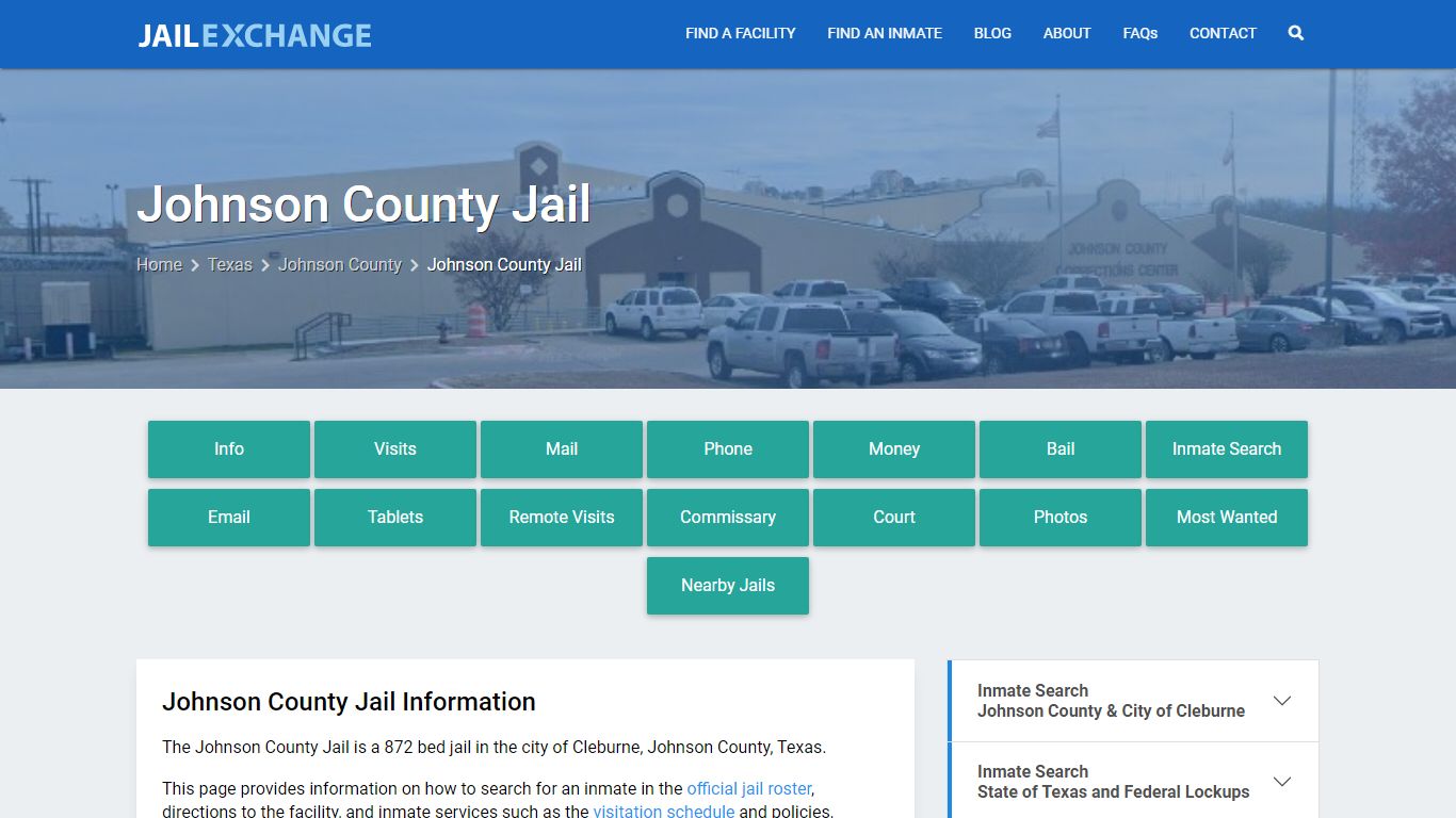 Johnson County Jail, TX Inmate Search, Information